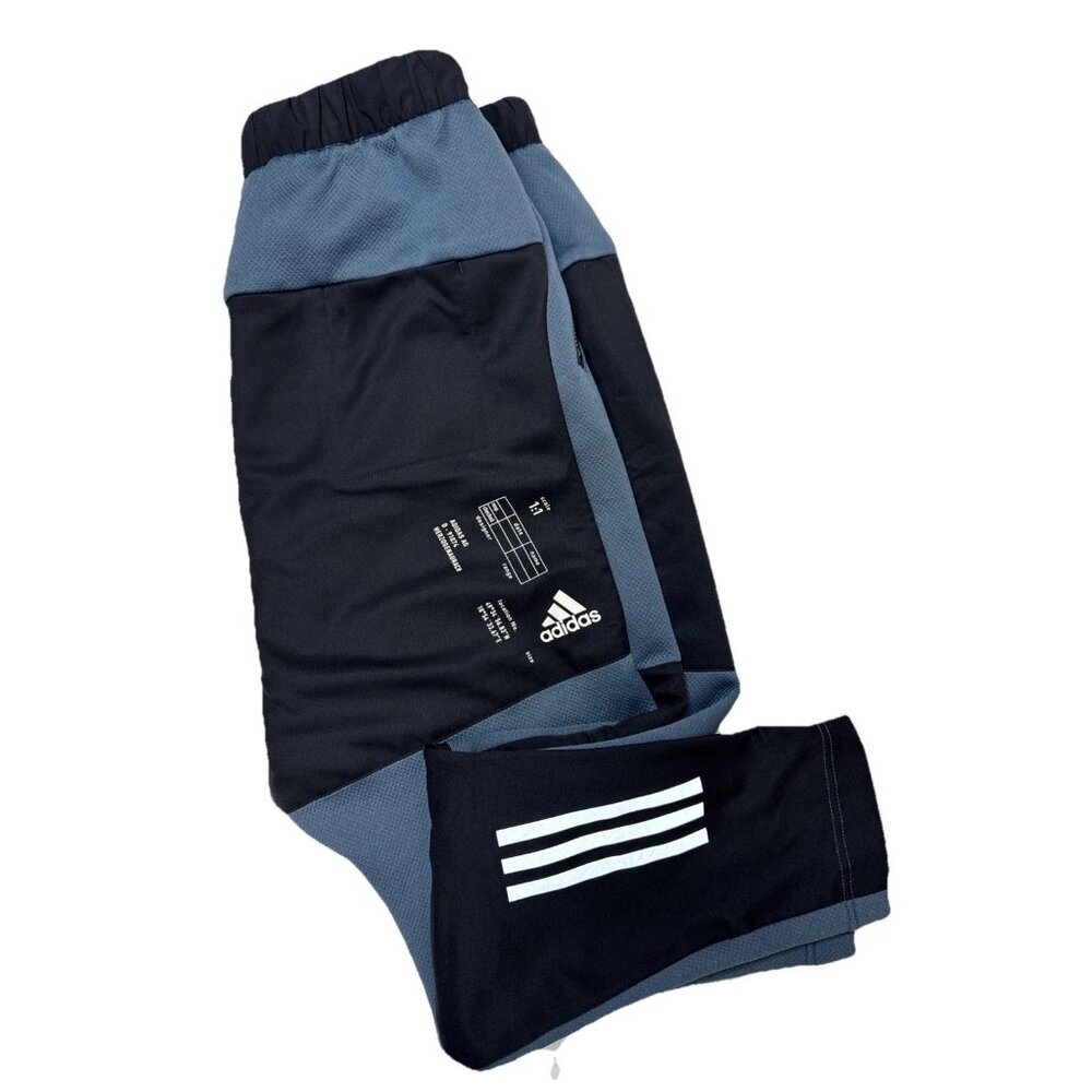 Adidas Tiro Style Track Pants Men’s Medium Blue Black Zip Ankle Athletic Joggers